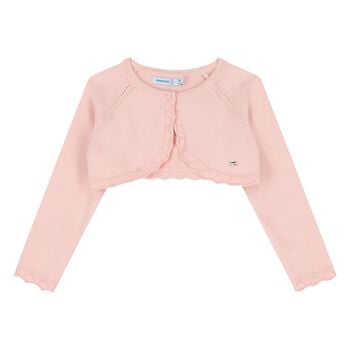 Younger Girls Pink Knitted Cardigan