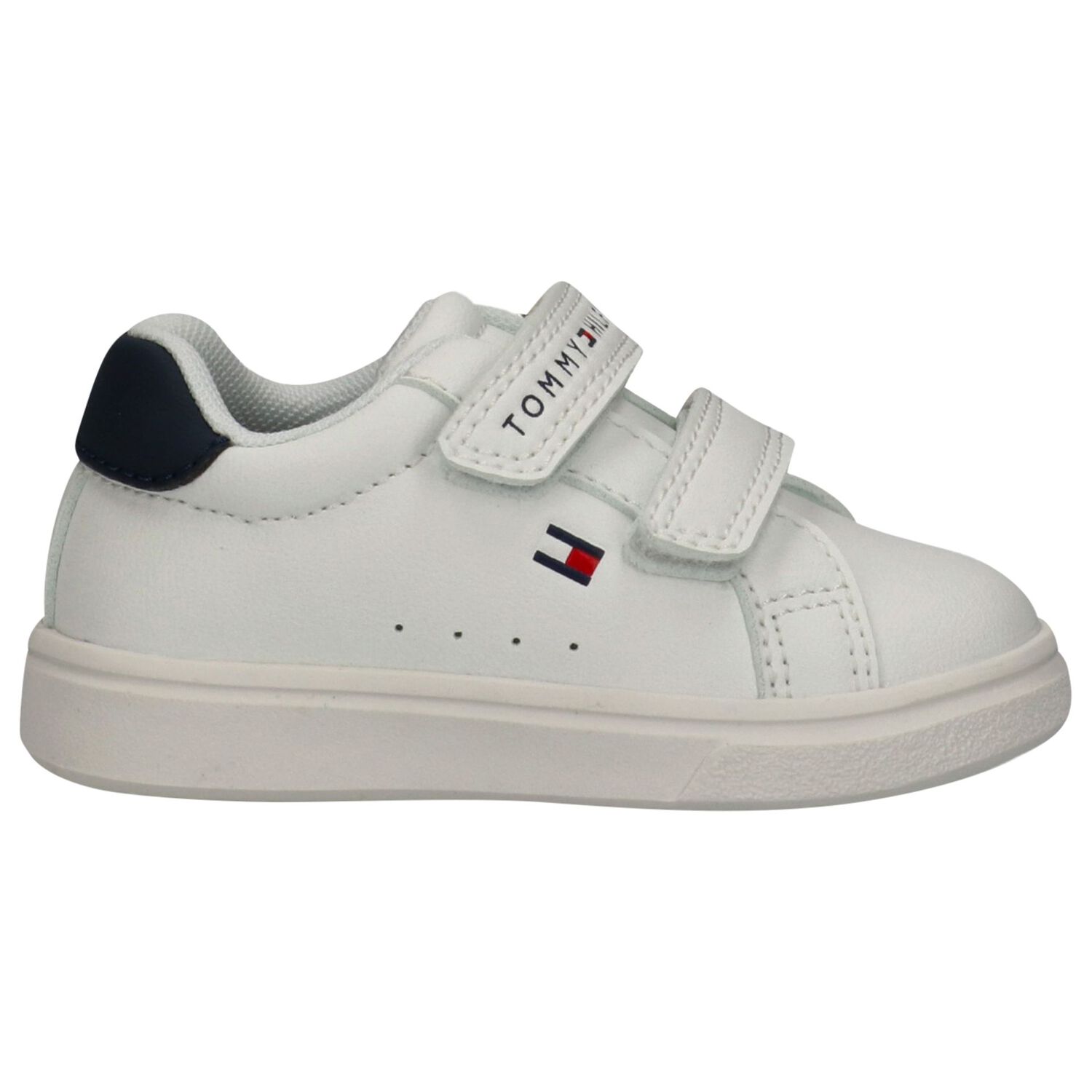 Boys White Logo Trainers, 1, hi-res