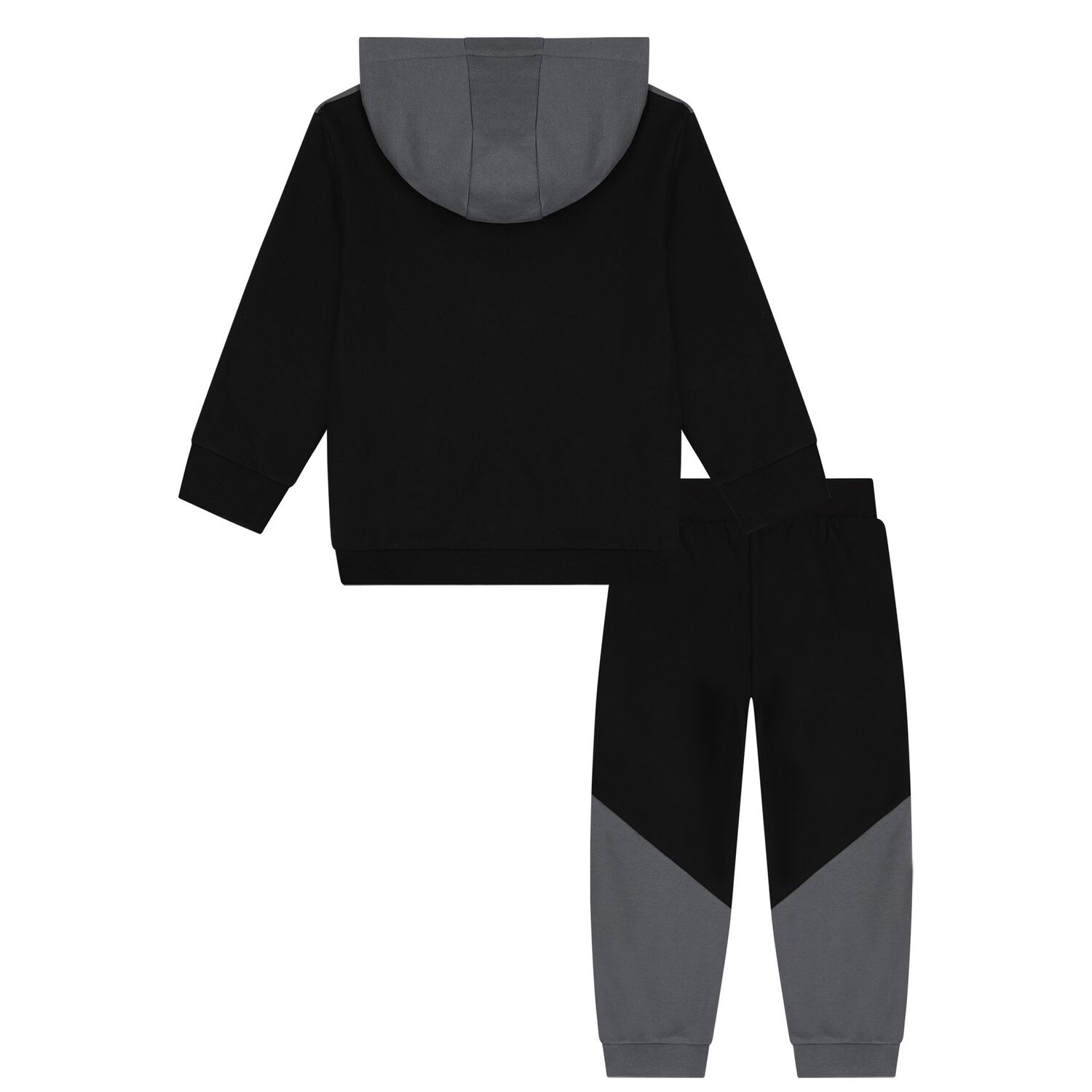 Boys Black & Grey Logo Tracksuit, 1, hi-res