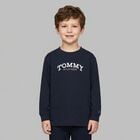 Boys Navy Blue Logo Long Sleeve Top, 1, hi-res