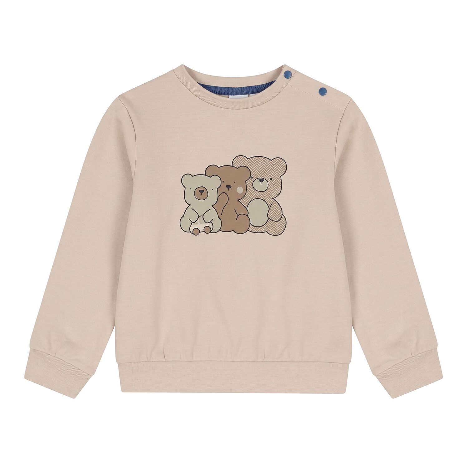 Baby Boys Beige Teddy Bear Tracksuit, 1, hi-res