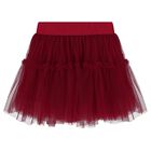 Girls Red Logo Tulle Skirt, 1, hi-res