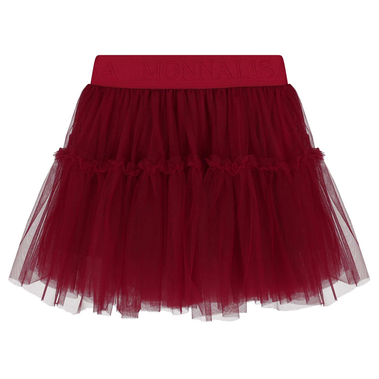 Girls Red Logo Tulle Skirt, 1, hi-res