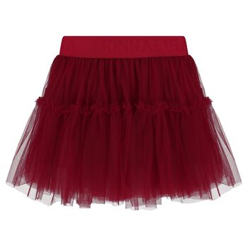 Girls Red Logo Tulle Skirt