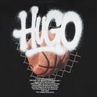 Boys Black Basketball Logo Hooded Top, 1, hi-res