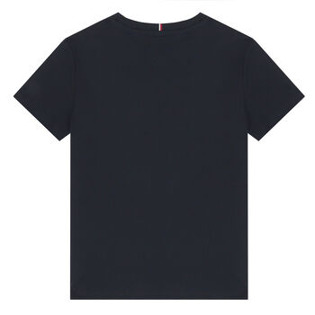 Girls Navy Logo T-Shirt