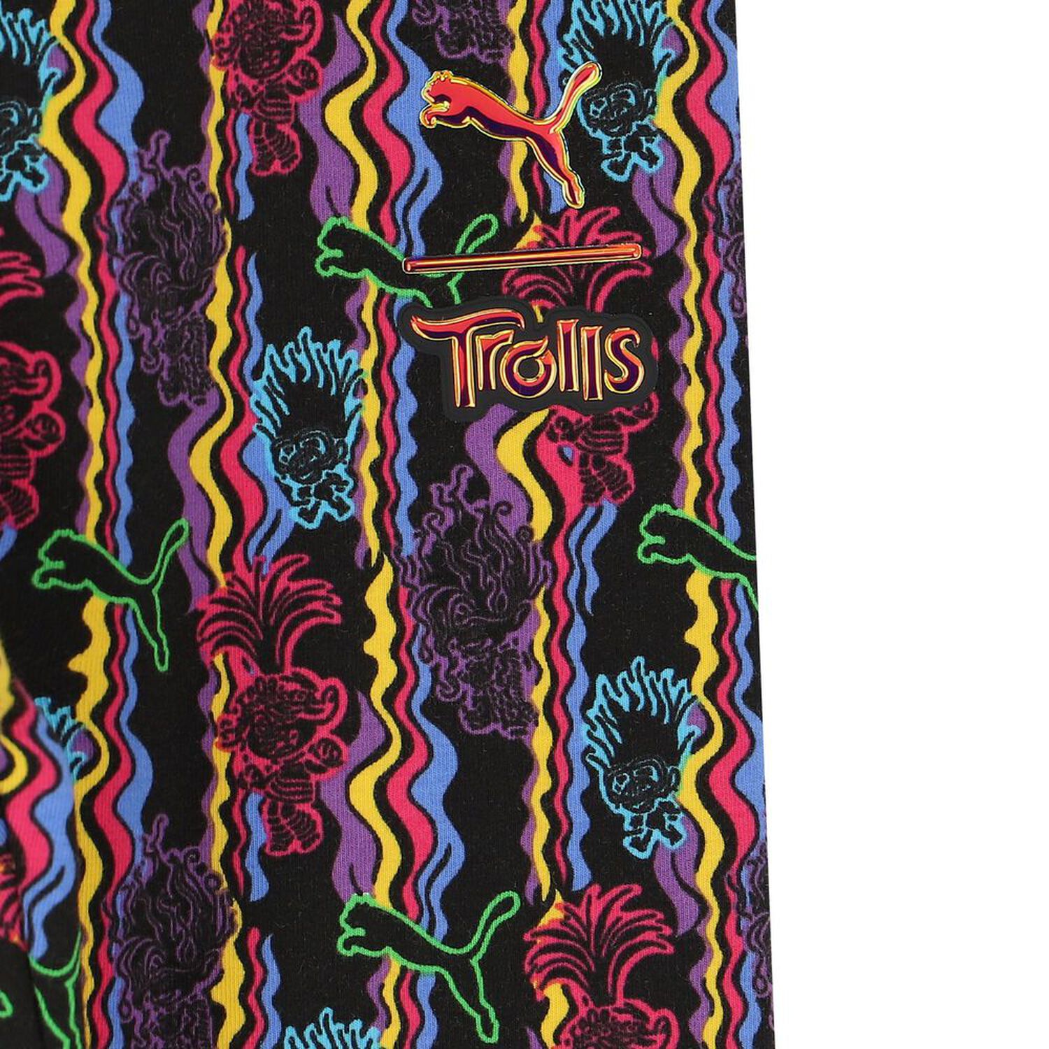 Girls Black Trolls Logo Leggings, 1, hi-res image number null