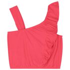 Girls Red Shorts Set, 2, hi-res