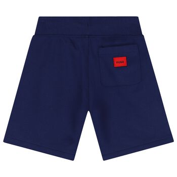 Boys Navy Blue Flame Shorts