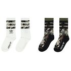 White & Green Camouflage Logo Socks ( 2- Pack ), 1, hi-res