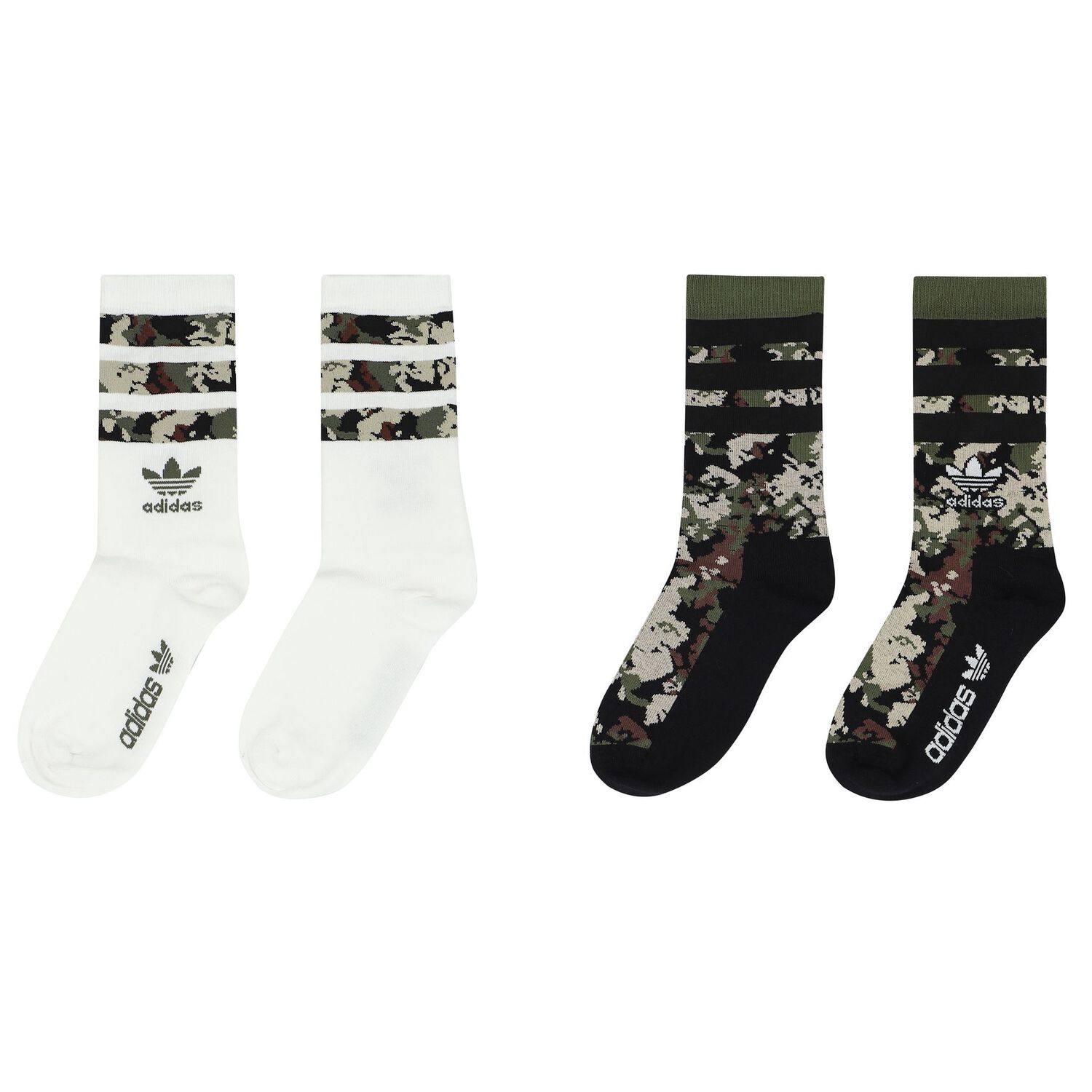 White & Green Camouflage Logo Socks ( 2- Pack ), 1, hi-res image number null