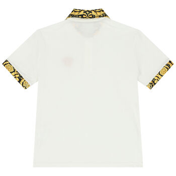 Boys Ivory Barocco Polo Shirt