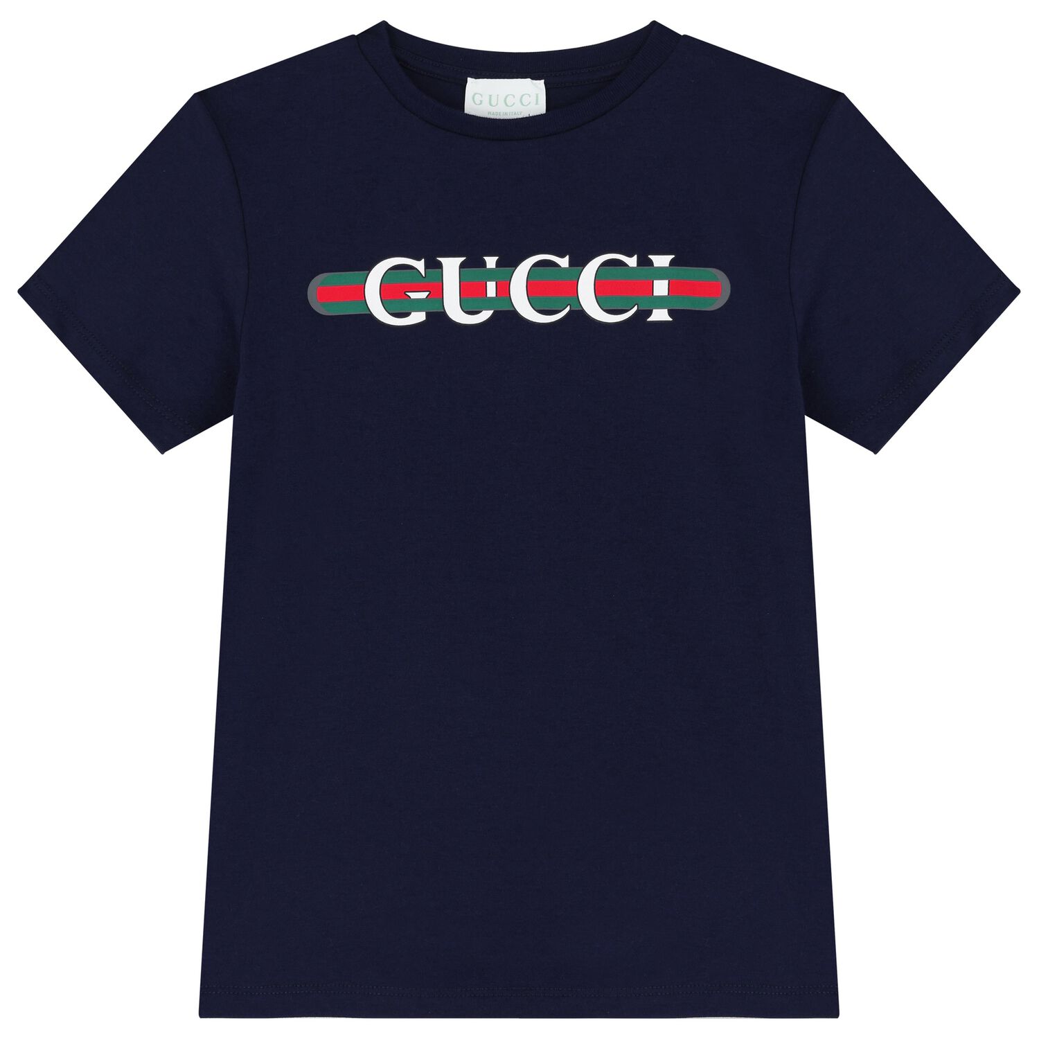 Navy Blue Cotton Logo T-Shirt, 2, hi-res