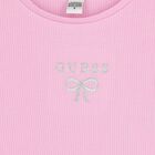 Girls Pink Logo Ribbed Top, 2, hi-res