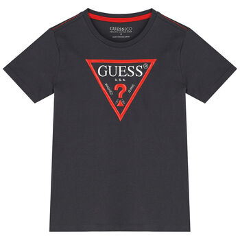 Boys Grey Logo T-Shirt