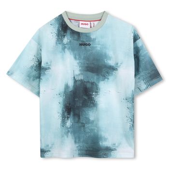 Boys Blue & White Logo T-Shirt