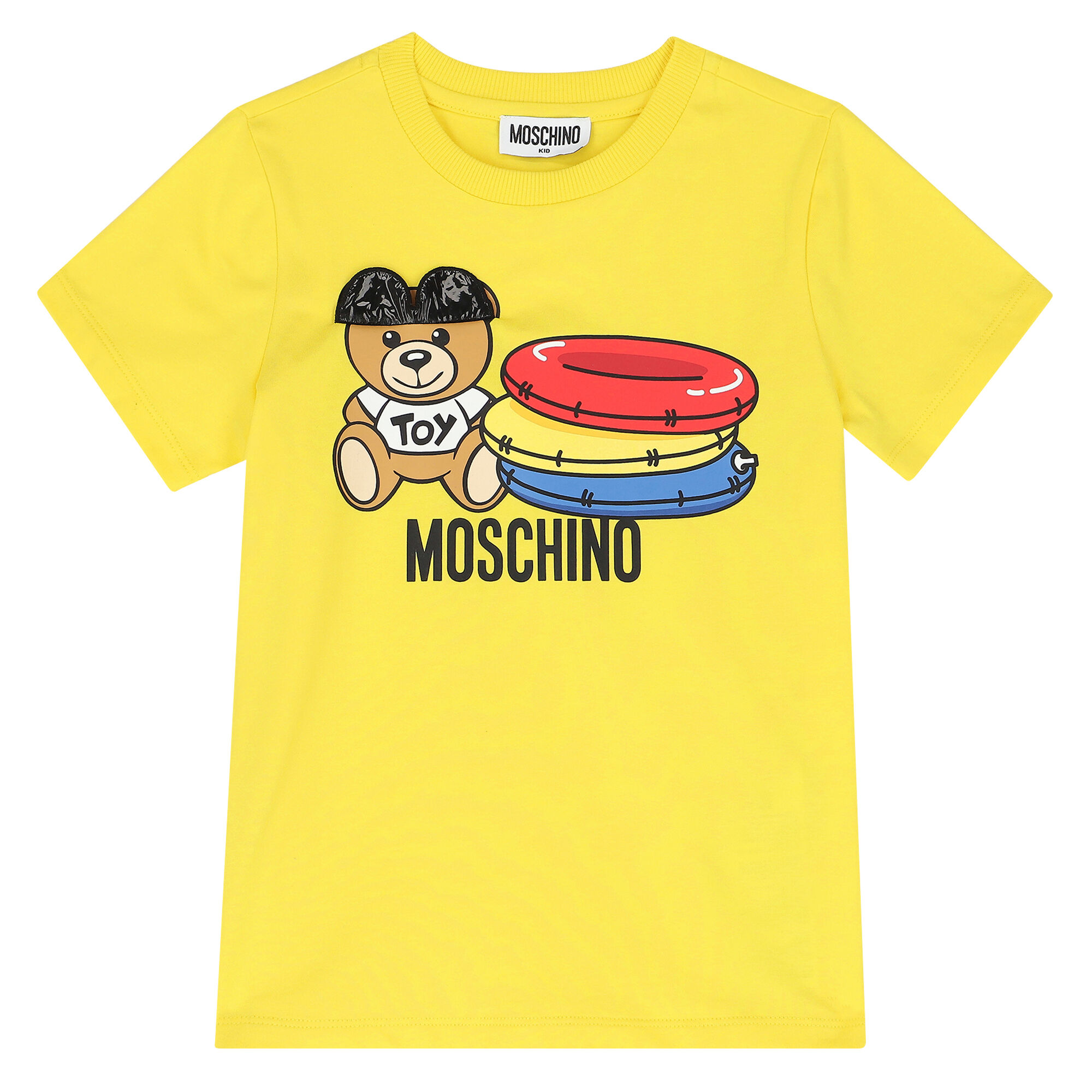 Moschino Yellow Teddy Logo T-Shirt | Junior Couture USA