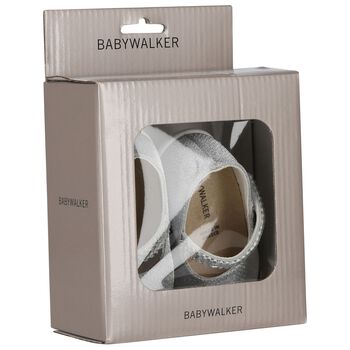 Baby Girls Silver Swarovski Crystal Shoes
