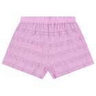 Girls Ivory & Lilac Shorts Set, 3, hi-res