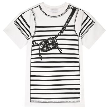 Girls White Bag Dress