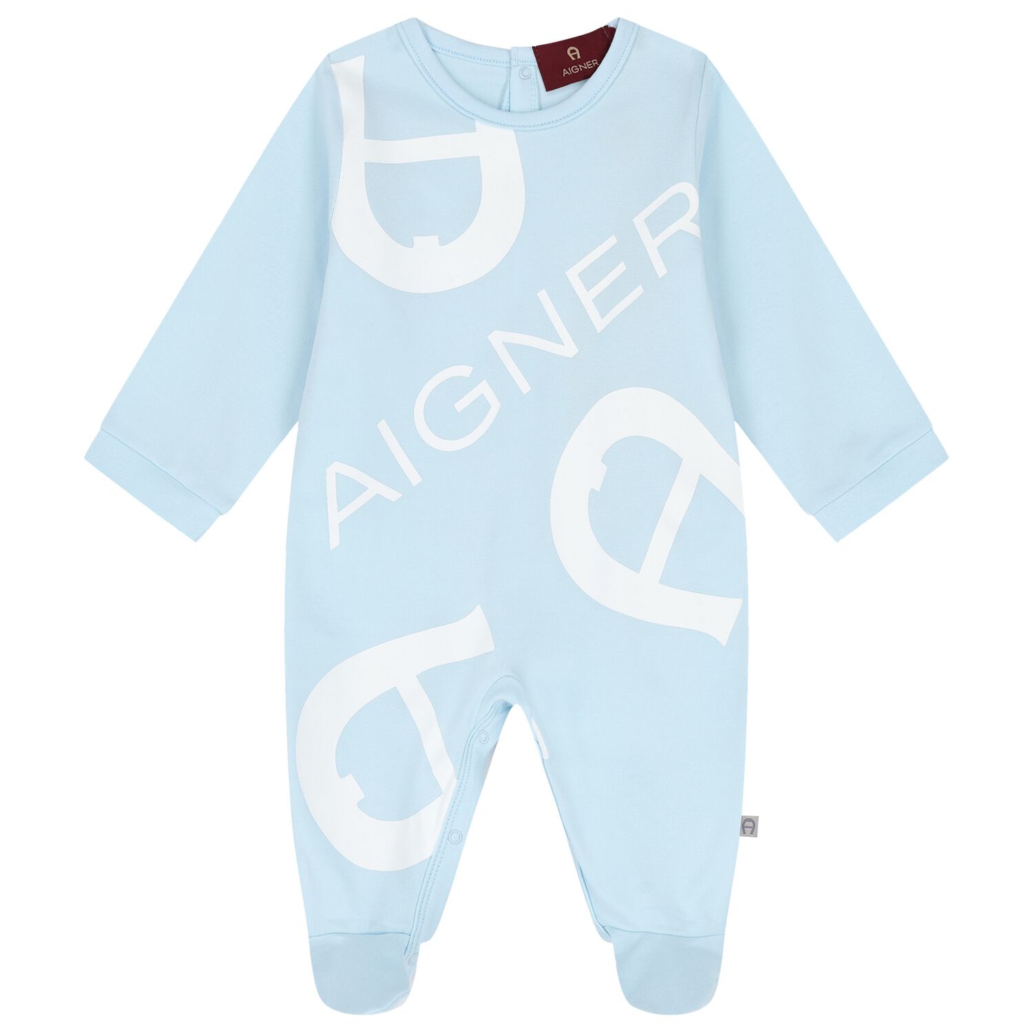 Baby Boys Blue Logo Babygrow, 2, hi-res