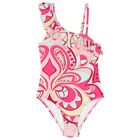 Girls Abstract Print Swimsuit, 1, hi-res