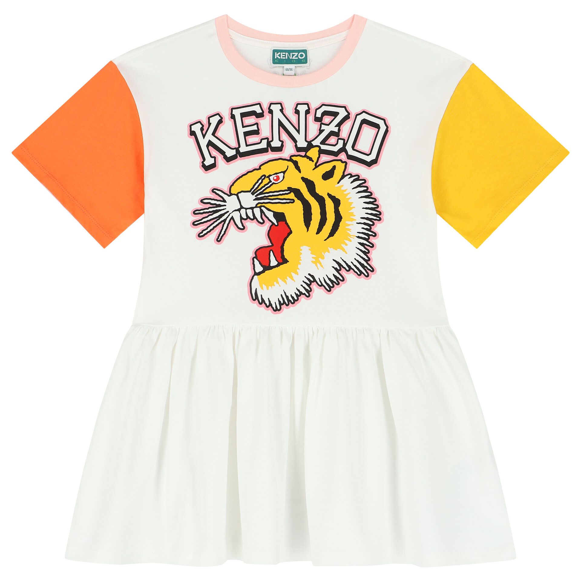 KENZO KIDS Girls Ivory Varsity Tiger Dress Junior Couture Bahrain