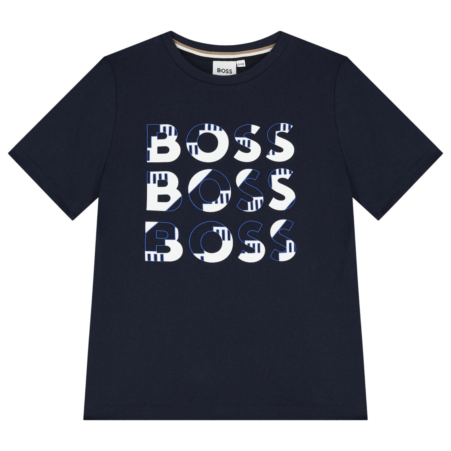 Boys Navy Blue Logo T-Shirt, 4, hi-res image number null