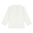 Younger Girls Ivory Teddy Bear Long Sleeve Top, 1, hi-res