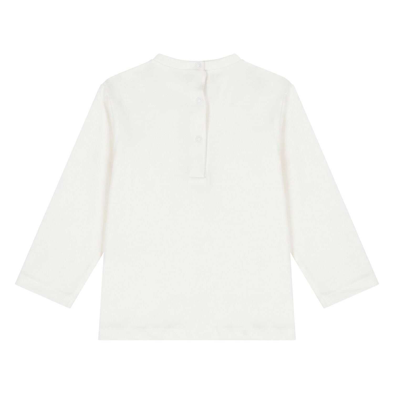 Younger Girls Ivory Teddy Bear Long Sleeve Top, 1, hi-res