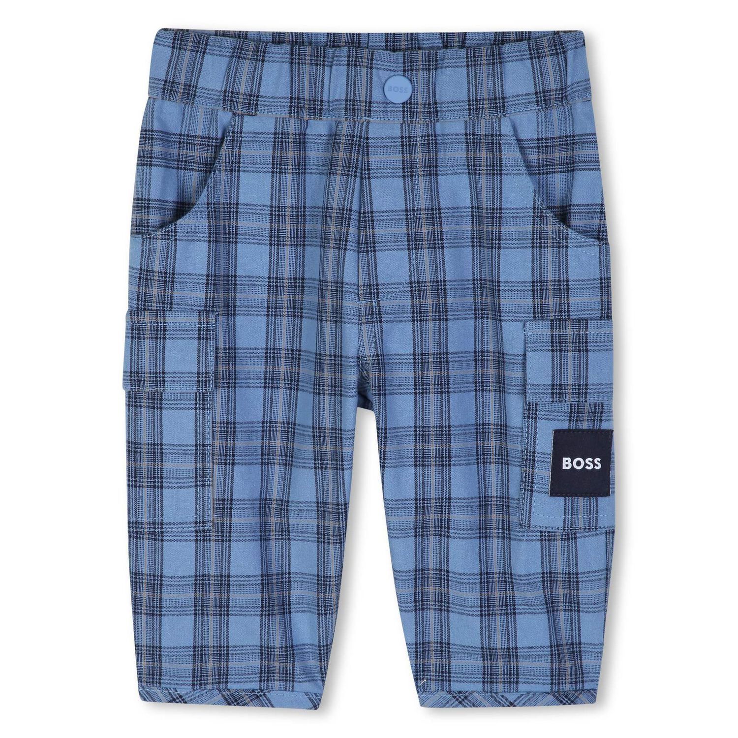 Baby Boys Blue Logo Trouser Set, 1, hi-res