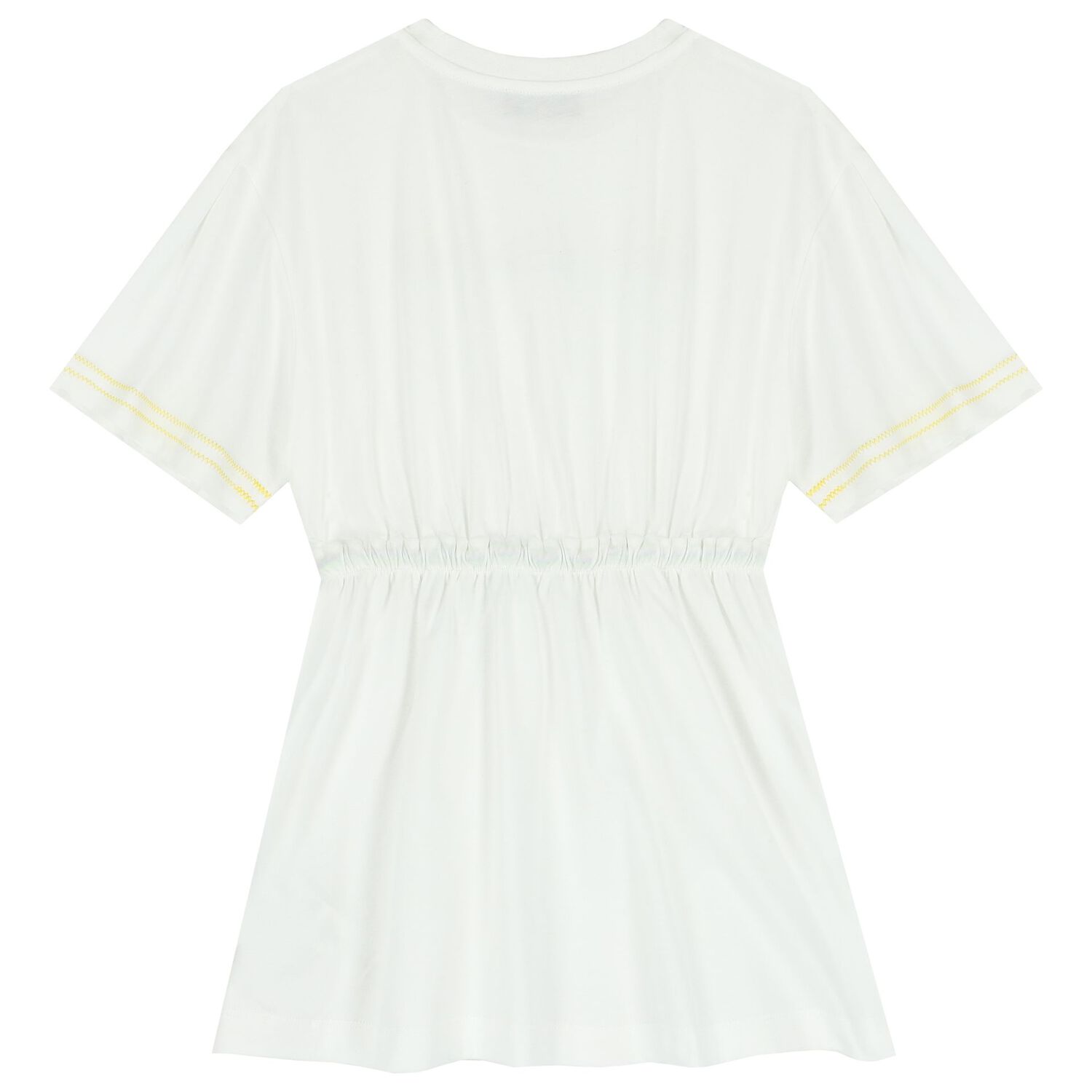 Girls White Logo Dress, 1, hi-res