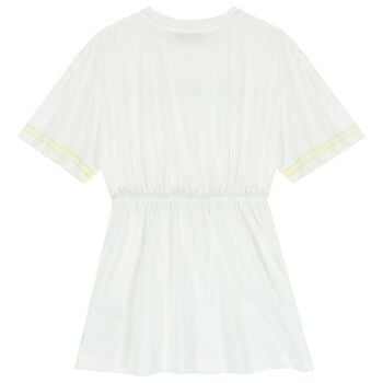 Girls White Logo Dress