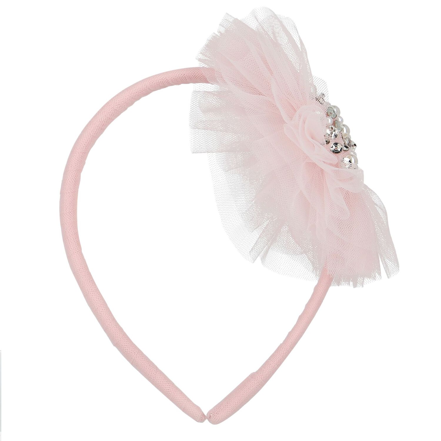 Girls Pink Tulle Headband, 1, hi-res image number null