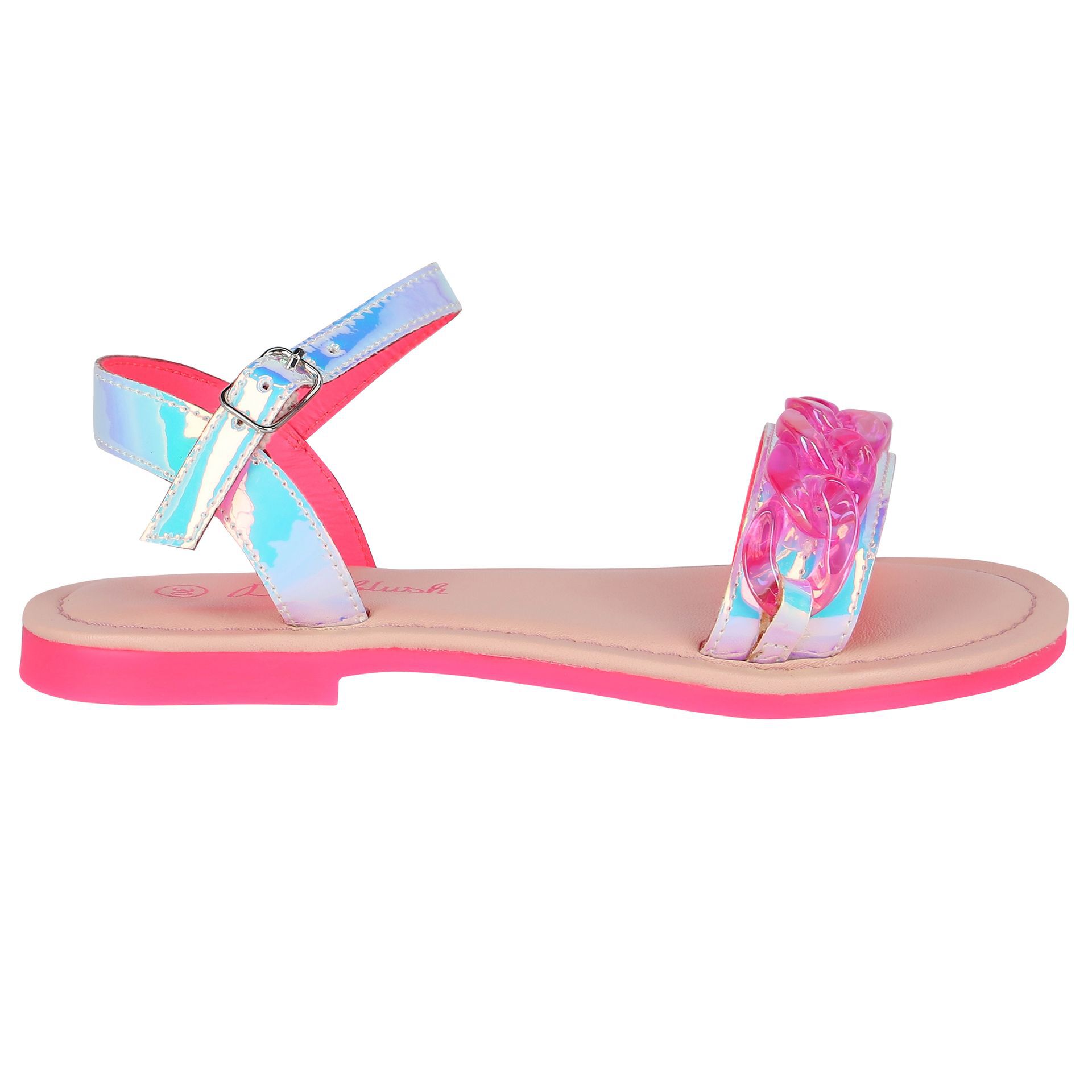BILLIEBLUSH Girls Pink Iridescent Sandals