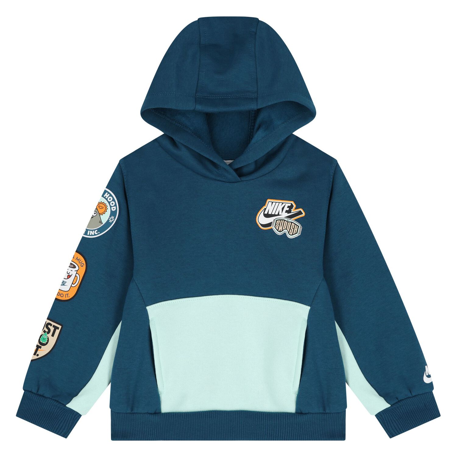 Younger Boys Blue & Green Logo Tracksuit, 2, hi-res