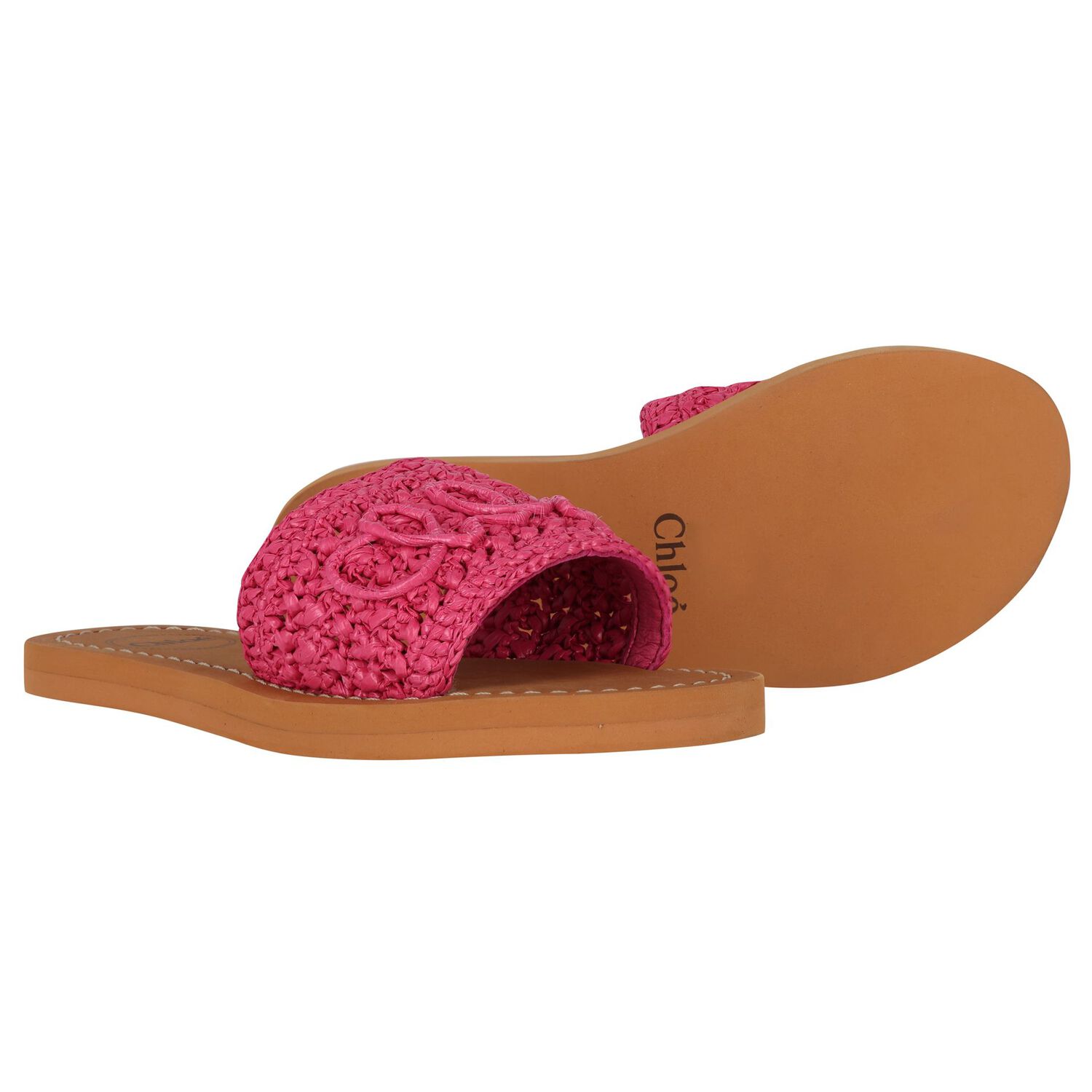 Girls Mini Me Pink & Beige Logo Sliders, 1, hi-res