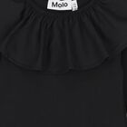 Girls Black Ruffled Dress , 2, hi-res