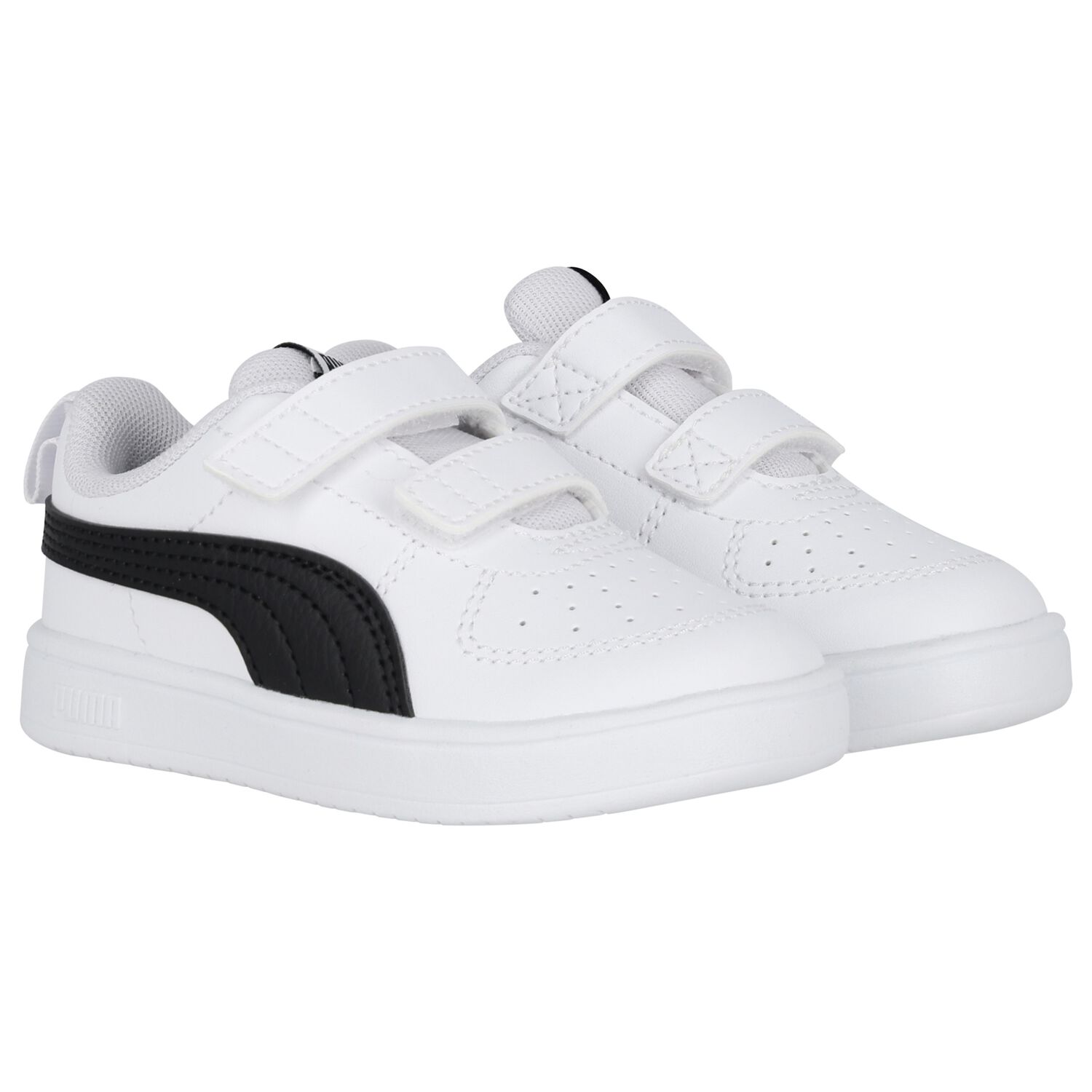 Younger White & Black Rickie Trainers, 1, hi-res