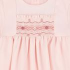 Baby Girls Pink Embroidered Dress, 1, hi-res