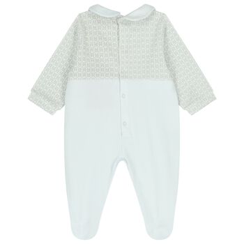 Baby Boys Blue Logo Babygrow