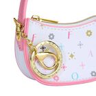 Girls White & Pink Mini Handbag Keychain ( 10CM ), 1, hi-res