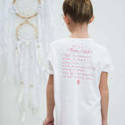 Girls White Slogan T-Shirt, 1, hi-res