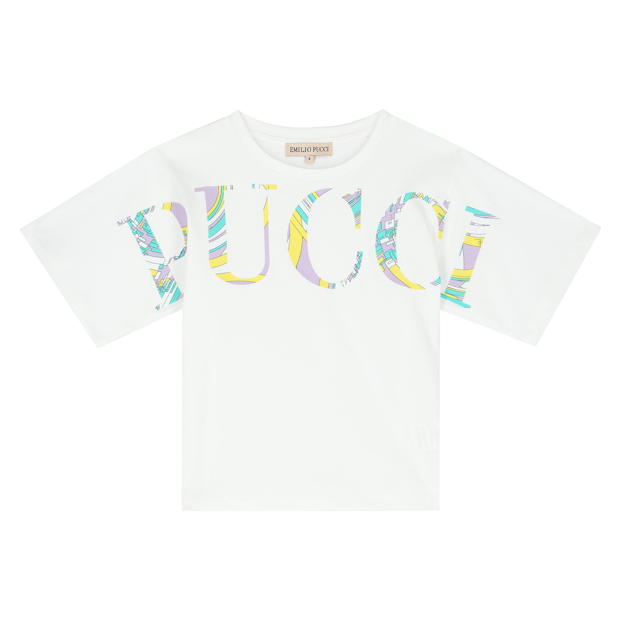 Emilio Pucci Girls White Logo T-shirt | Junior Couture USA