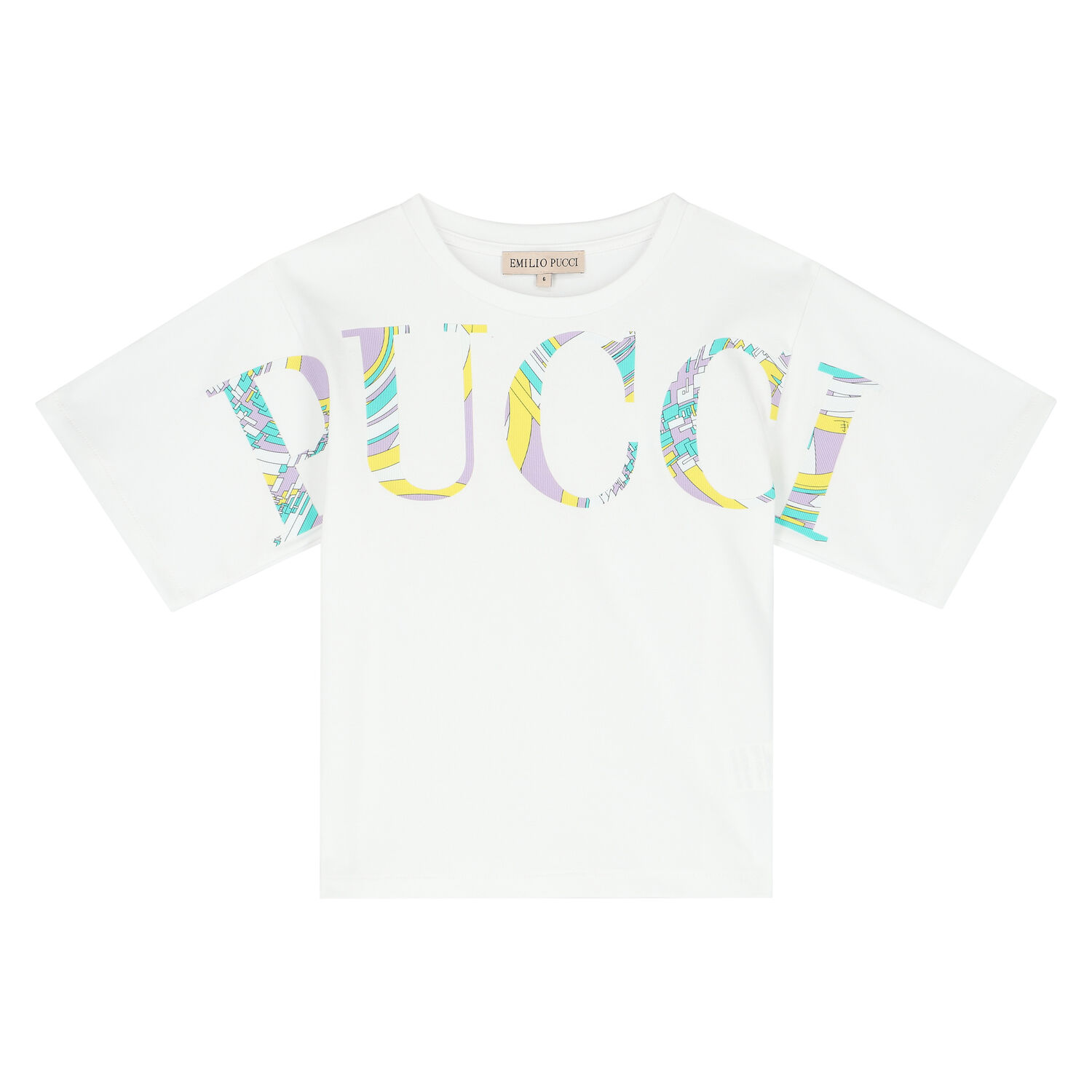 Emilio Pucci Girls White Logo T-shirt | Junior Couture USA