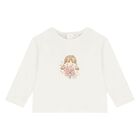 Younger Girls Ivory, Beige & Pink Floral Leggings Set, 1, hi-res