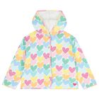 Girls Multi-Coloured Heart Hooded Top, 1, hi-res