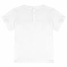 Younger Boys White Logo T-Shirt, 1, hi-res