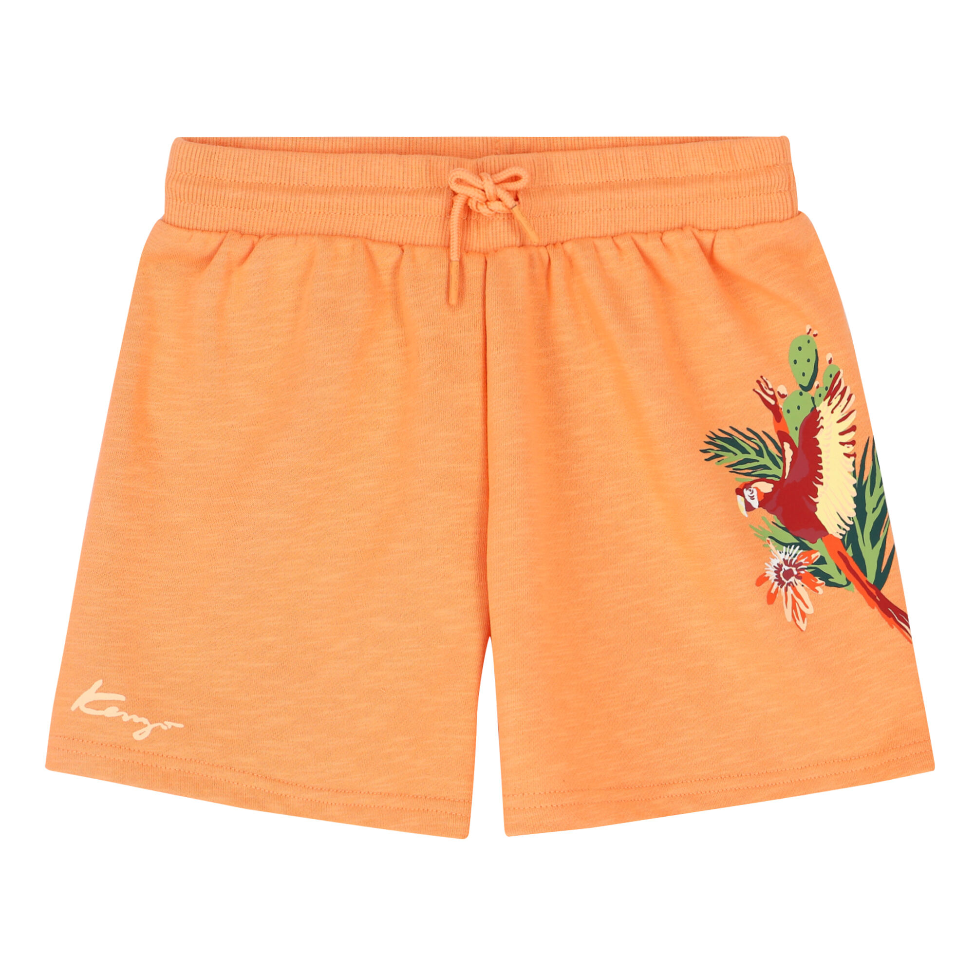 KENZO KIDS Girls Orange Logo Shorts Junior Couture USA