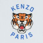 Younger Boys Blue Tiger Logo T-Shirt, 1, hi-res